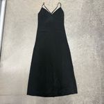 Madewell NWT  The Layton Midi Slip Dress Black size 00 Photo 2
