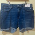Arizona Jeans Womens New Arizona Jean Company Mid Rise Midi Blue Denim Shorts Photo 0