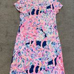 Lilly Pulitzer  Marlowe Short Sleeve Pima Cotton Dress Head In The Sand Print Photo 2