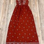 Boutique maxi dress floral size small rust Photo 0