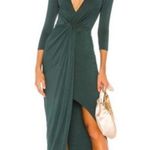 Lovers + Friends  Sundance Everglade Green Jersey Tie Front Evening Maxi Dress Photo 0