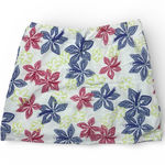 LA Hearts  White Pink & Blue Hibiscus Floral Skirt Size Medium Photo 0