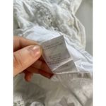 Jonathan Simkhai Dress Women 0 White Embroidery V Neck Eyelet Mini Cotton Photo 6