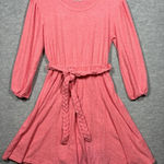 Anthropologie Monday Tuesday  Dress XS Pink Belted‎ 3/4 Sleeve Photo 0