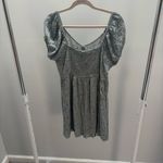 Pink Rose Green Floral Dress Photo 4