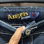 Angels Jeans Blue Ankle Cropped Denim with Whiskering, Size 7 Photo 1