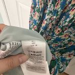 Ganni Floral Pleated Puff Short Sleeves V Neck A- Line Georgette Midi Dress M Photo 11