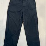 Abercrombie & Fitch Straight Relaxed Crop Chino Pants - Navy - S Photo 4