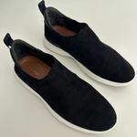 Via Spiga Shoes Womens 9 Black Suede Leather Slip On Sneaker Minimalist EU39 Photo 0