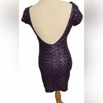 Backstage  Purple Sequined Lined Scoop Back BodyCon Mini Dress Made in Australia Photo 2