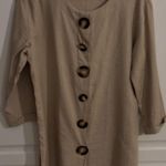 Peck & Peck  Linen Blend Tunic Top Size medium‎  3/4 sleeve Photo 0