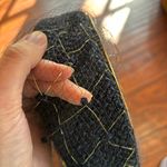 Vintage 50s Netted Straw Pillbox Hat Black Photo 6