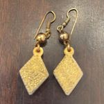 Vintage dangle black diamond earrings Gold Photo 2