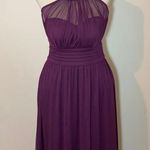 Xtraordinary Jrs Beaded full length halter Dress gown 3 plum prom wedding Photo 0