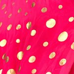 Hot Pink Gold Polka Dot Halter Gown 16 Beaded Corset Back Prom Pageant Princess Photo 3