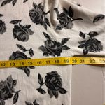 Style & Co . Black and White Rose Cardigan Photo 2