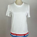 Opening Ceremony  White Tape Logo Tee Small Photo 0