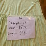 Soft Surroundings  dress Small Petite Lime Green White Stripe Tiered Skirt summer Photo 2