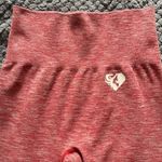 women's best  Red Seamless Athletic Gym Leggings Size XS EUC #4505 Photo 1