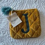 None BOUTIQUE monogram quilted pouch initial‎ J NWT Photo 1