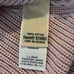L.L.Bean Cotton Knit Pink V Neck Sweater Long Tunic Ribbed Womens Large Photo 3
