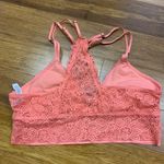 Aerie  Lace Bralette Womens‎ Size Medium Pink Racerback Lined Floral Comfortable Photo 1