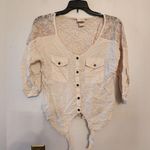 Daytrip  tan lace back top size womens small Photo 0