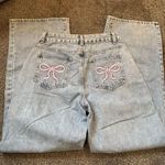 SheIn Pink Bow Jeans Photo 0