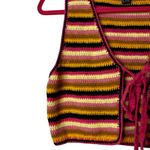 Forever 21 Crochet Knit Vest Tassel Y2K Boho Hippie Festival Size Small Photo 1
