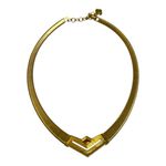 Christian Dior 1980s Vintage Dior V-shaped Rhinestone Necklace Photo 5