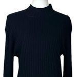 New York & Company New Black Sweater Mock Neck Ribbed Long Sleeve Women Size XL Photo 4