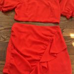 Cloud Ten NEW Orange Two Piece Skirt Set Photo 3
