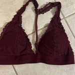 PINK - Victoria's Secret  Lace Bralette - Burgundy Maroon Photo 3