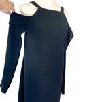 Tibi NEW Off the Shoulder Gold Button Long Sleeve Mini Dress Revolve Black 6 Photo 3