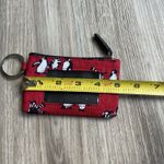 Vera Bradley  Playful Penguins Cabernet Red Zip ID Case Small‎ Wallet Winter Snow Photo 4