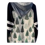 Women’s Christmas Tree Double Hood Lightweight Sweatshirt Green Size L Photo 1