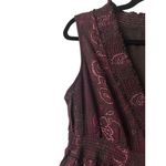 SONOMA Dress L Burgundy Paisley Sleeveless Romantic Earthy Boho Cottagecore Purple Size L Photo 15
