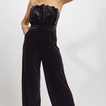 jo&co Jo &  Festive Velvet Jumpsuit  Photo 0