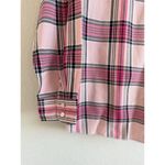 Talbots  Women’s Pink Black Plaid Button Down Long Sleeve‎ Shirt Size XL Cotton Photo 6