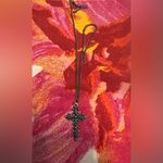 Beautiful Turquoise Cross Necklace with Silver Chain Blue Photo 2