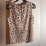 CAbi sleeveless top animal print cutout layer piece workwear business casual M Photo 4