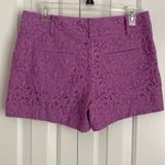 Loft  Marisa‎ Garden Lace Shorts Lavender Lilac High Rise Shorts Size 2 Photo 3