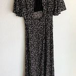 Topshop Austin abstract polka dot angel sleeve midi dress NWT Black Sz 6 Photo 6