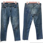 Old Navy Seam Back The Power Blue Jean Perfect Straight Raw Hem Ankle Womens 8 Photo 1