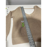 Forever 21 Woman’s  Contemporary Size Medium Tan Cable Knit Long Sleeve Sweater Photo 2