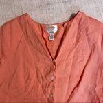 Talbots  Irish Linen Button Down Short Sleeve Top Photo 7