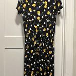 Simiar Fariry Women’s Size Medium Knit Tulip Floral Black Multicolor Midi Dress Photo 1