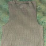 Aerie Cropped Sage Green Tank Top Photo 0
