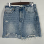 Pistola  denim distressed light wash mini skirt size 28 Photo 0