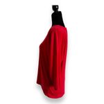 Chico's Womens Tunic Top Sz 1 8 M Red Dropped Shoulder Solid Knit Photo 5